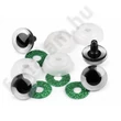 Biztonsági szem glitteres 16 mm-Zöld