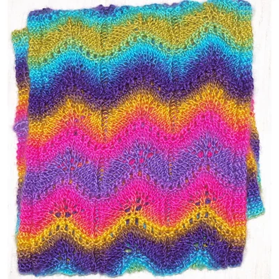 Szivárvány nyakmelegítő - minta VALS fonalból