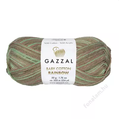 Gazzal Baby Cotton Rainbow fonal 478 Erdő
