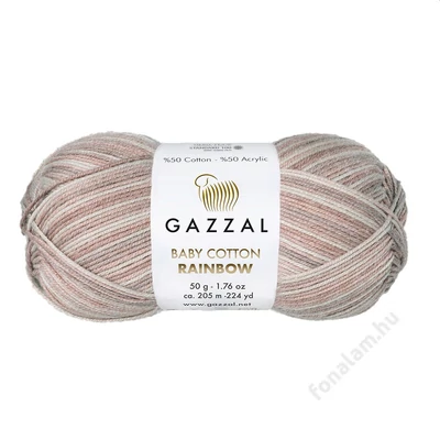 Gazzal Baby Cotton Rainbow fonal 485 Gally