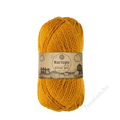 Kartopu_Melange_Wool_fonal_K1854_Curry