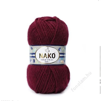 NAKO Mohair Delicate Bulky fonal 999 Vörösbor