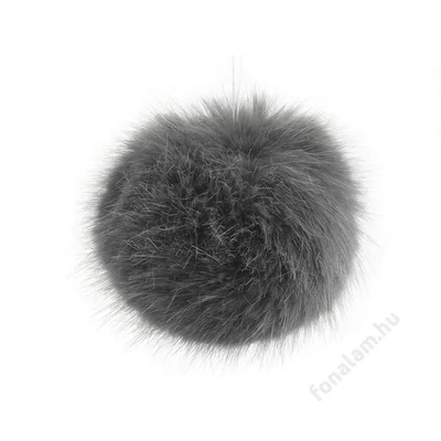 Műszőrme pompon Ø9 cm - 02 Szürke