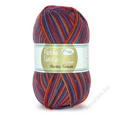 Rellana Flotte Socke Merino Forever fonal 1343 Színpompa