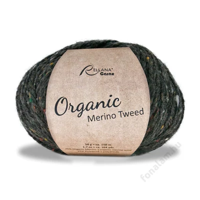 Rellana Organic Merino Tweed fonal 15 Éjszaka