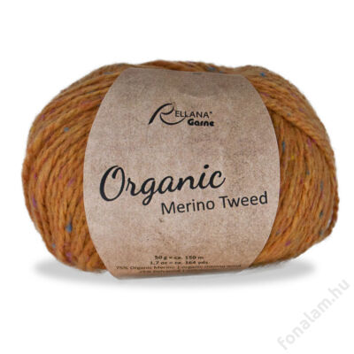 Rellana Organic Merino Tweed fonal 20 Mustár