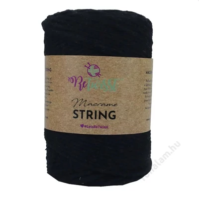 Retwisst Macrame String  zsinórfonal 3 mm 02 Holló
