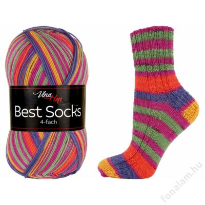 Vlna-Hep Best Socks fonal 7353 Szivárvány