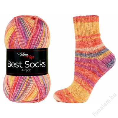 Vlna-Hep Best Socks fonal 7345 Tűzliliom